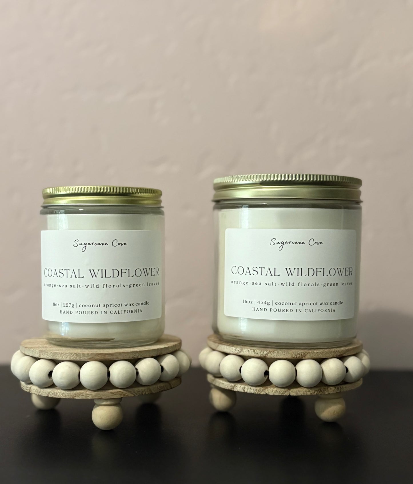 SIGNATURE CANDLES - Clear Jar/Gold Lid - Med and Large Sizes