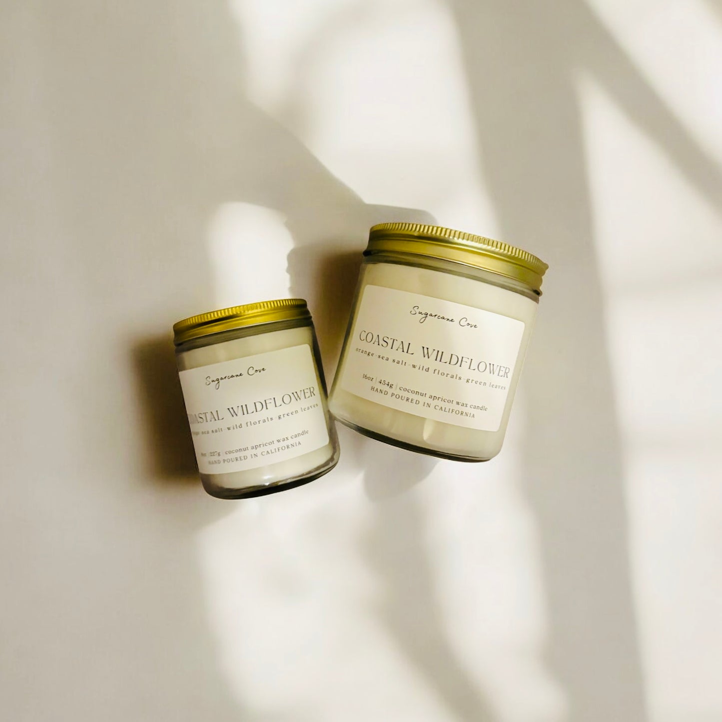 SIGNATURE CANDLES - Clear Jar/Gold Lid - Med and Large Sizes