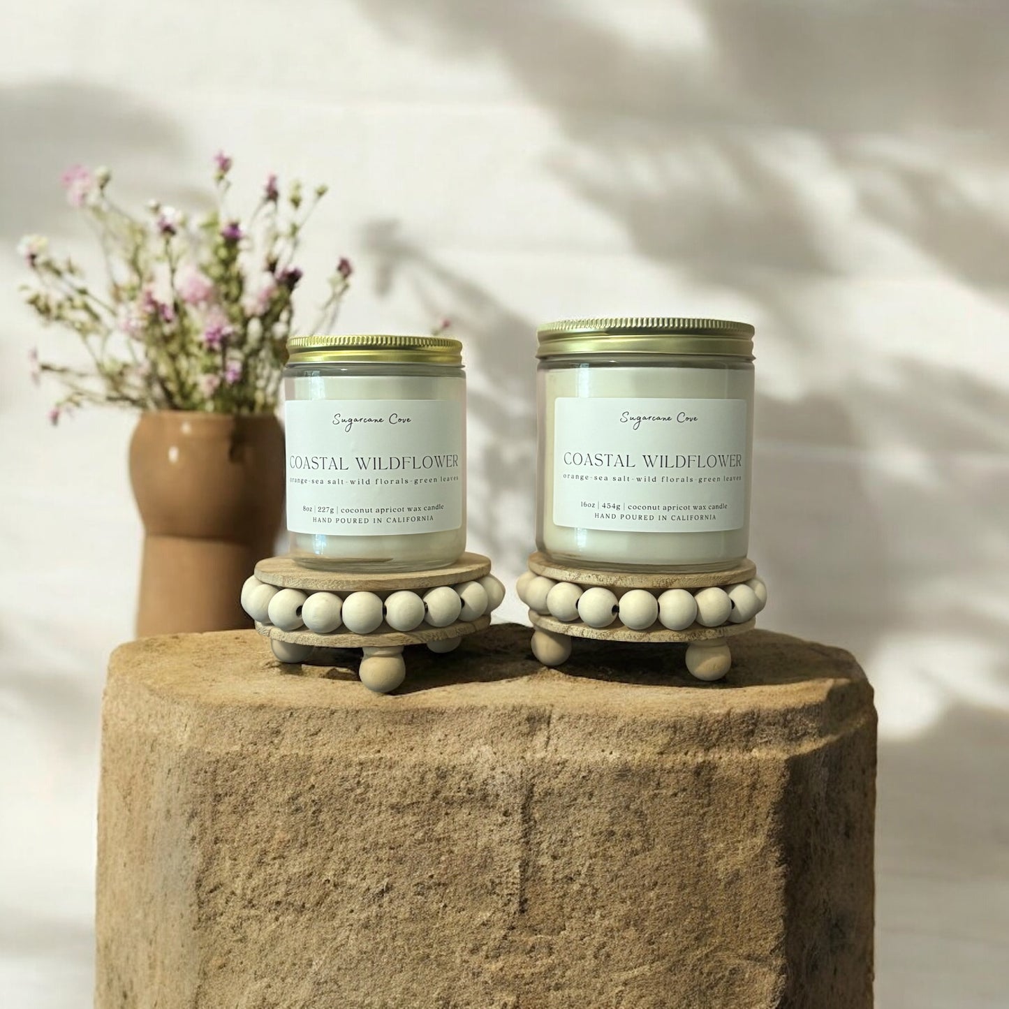 SIGNATURE CANDLES - Clear Jar/Gold Lid - Med and Large Sizes
