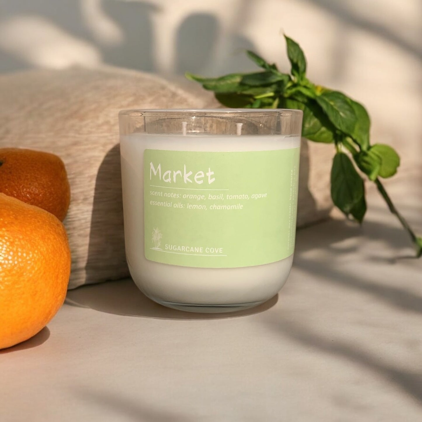 MARKET 11oz Candle - citrus medley, fresh basil, tomato