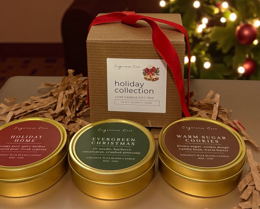 HOLIDAY GIFT SET - 4oz Tin Candle Trio